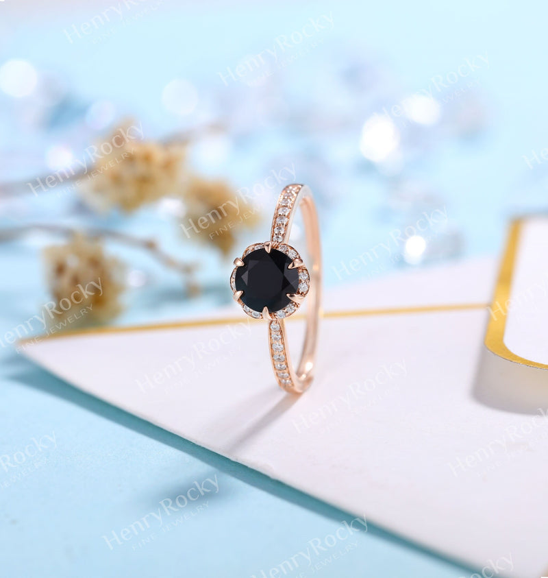 Black Stone Ring For Women - Dazzle Accessories